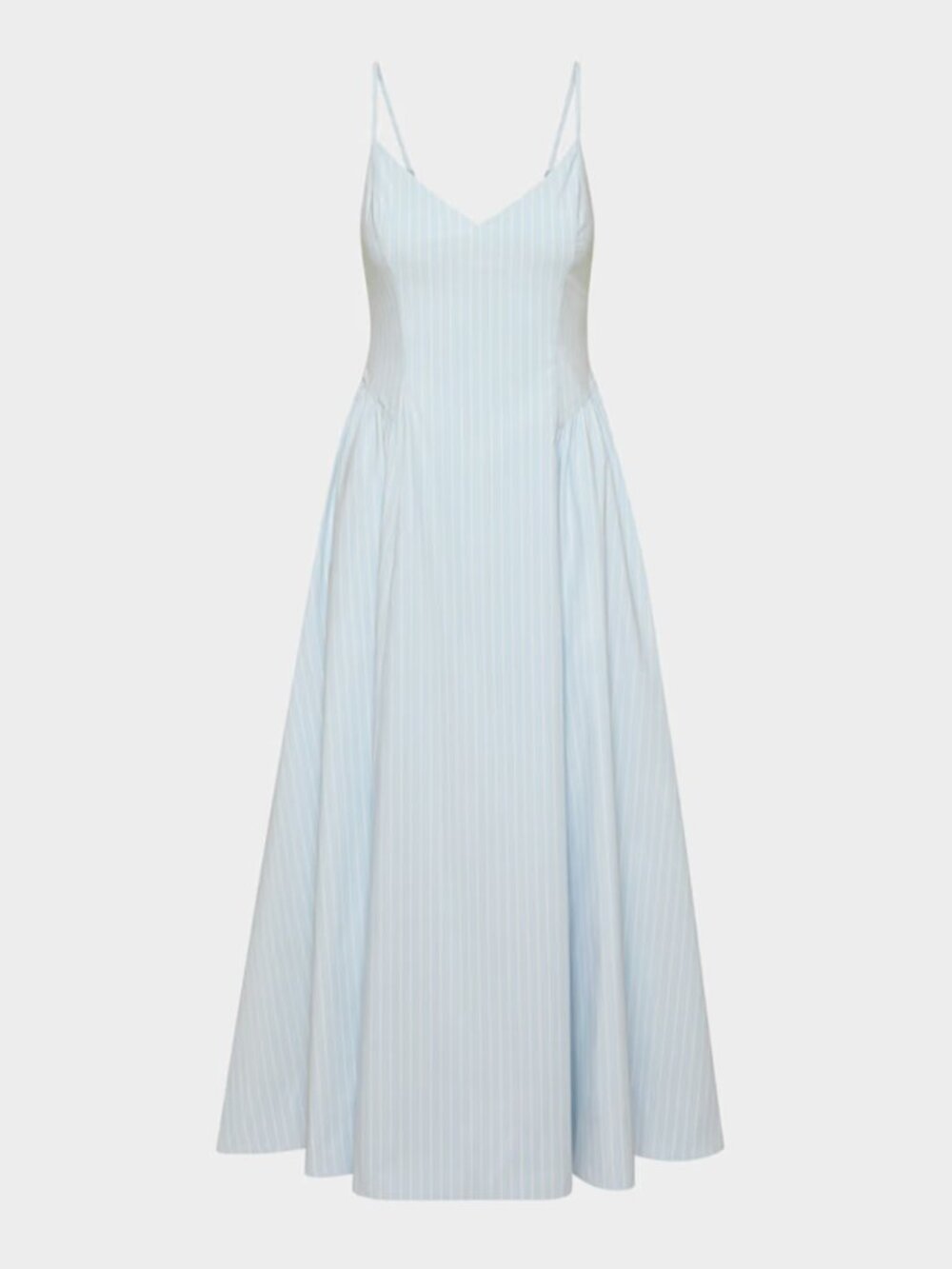NWT Aritzia TECHNIQUE Poplin Dress Dew Blue & White 8 - Picture 5 of 7